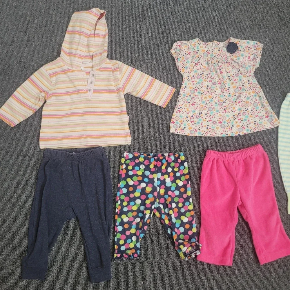 Carter's Garanimals 6-9M Clothing Lot Baby Girl 6pc Hooded Top Floral Leggings